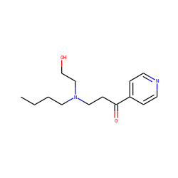 CCCCN(CCO)CCC(=O)c1ccncc1 ZINC000045337480