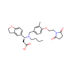 CCCCN(Cc1ccc(OCCN2C(=O)CCC2=O)c(C)c1)[C@@H](CC(=O)O)c1ccc2c(c1)CCO2 ZINC000225117494