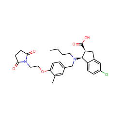 CCCCN(Cc1ccc(OCCN2C(=O)CCC2=O)c(C)c1)[C@@H]1c2ccc(Cl)cc2C[C@@H]1C(=O)O ZINC000218173950