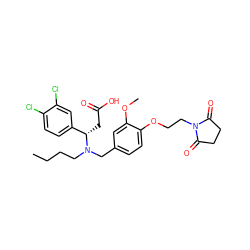 CCCCN(Cc1ccc(OCCN2C(=O)CCC2=O)c(OC)c1)[C@@H](CC(=O)O)c1ccc(Cl)c(Cl)c1 ZINC000207285331