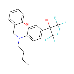 CCCCN(Cc1ccccc1O)c1ccc(C(O)(C(F)(F)F)C(F)(F)F)cc1 ZINC000034946700