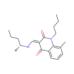CCCCN1C(=O)/C(=C/N[C@H](C)CCC)C(=O)c2cccc(C)c21 ZINC000473107430