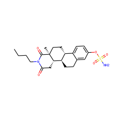 CCCCN1C(=O)C[C@H]2[C@@H]3CCc4cc(OS(N)(=O)=O)ccc4[C@H]3CC[C@]2(C)C1=O ZINC000013478323