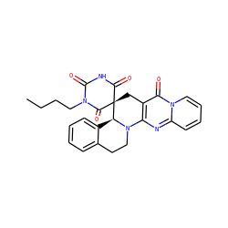 CCCCN1C(=O)NC(=O)[C@@]2(Cc3c(nc4ccccn4c3=O)N3CCc4ccccc4[C@H]32)C1=O ZINC000002363941
