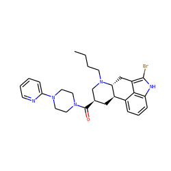 CCCCN1C[C@H](C(=O)N2CCN(c3ccccn3)CC2)C[C@@H]2c3cccc4[nH]c(Br)c(c34)C[C@H]21 ZINC000029038669