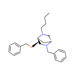 CCCCN1C[C@H]2CC[C@H](OCc3ccccc3)[C@H]1CN2Cc1ccccc1 ZINC000261076674