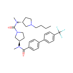 CCCCN1CC[C@@H](N(C)C(=O)N2CC[C@@H](N(C)C(=O)c3ccc(-c4ccc(C(F)(F)F)cc4)cc3)C2)C1 ZINC000028137368
