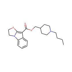 CCCCN1CCC(COC(=O)c2c3n(c4ccccc24)CCO3)CC1 ZINC000001537635