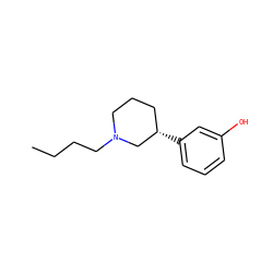 CCCCN1CCC[C@H](c2cccc(O)c2)C1 ZINC000013651754