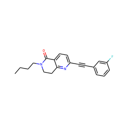 CCCCN1CCc2nc(C#Cc3cccc(F)c3)ccc2C1=O ZINC000066103710