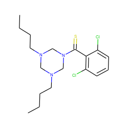 CCCCN1CN(CCCC)CN(C(=S)c2c(Cl)cccc2Cl)C1 ZINC000019319817