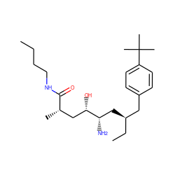 CCCCNC(=O)[C@@H](C)C[C@H](O)[C@@H](N)C[C@H](CC)Cc1ccc(C(C)(C)C)cc1 ZINC000026652779