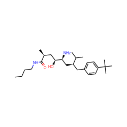 CCCCNC(=O)[C@@H](C)C[C@H](O)[C@@H](N)C[C@H](Cc1ccc(C(C)(C)C)cc1)C(C)C ZINC000026652321