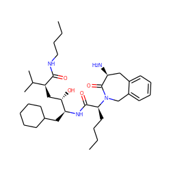 CCCCNC(=O)[C@@H](C[C@H](O)[C@H](CC1CCCCC1)NC(=O)[C@H](CCCC)N1Cc2ccccc2C[C@H](N)C1=O)C(C)C ZINC000027986254