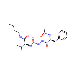 CCCCNC(=O)[C@@H](NC(=O)NNC(=O)[C@H](Cc1ccccc1)NC(C)=O)C(C)C ZINC000013491223