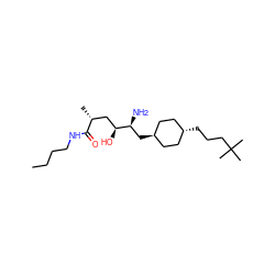 CCCCNC(=O)[C@H](C)C[C@H](O)[C@@H](N)C[C@H]1CC[C@H](CCCC(C)(C)C)CC1 ZINC000253701543