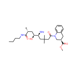 CCCCNC(=O)[C@H](C)C[C@H](O)[C@@H](N)CC(C)(C)CC(=O)N1C[C@H](C(=O)OC)Cc2ccccc21 ZINC000003824774
