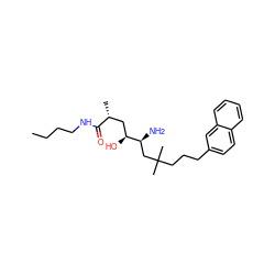 CCCCNC(=O)[C@H](C)C[C@H](O)[C@@H](N)CC(C)(C)CCCc1ccc2ccccc2c1 ZINC000029347815