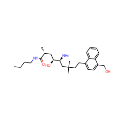 CCCCNC(=O)[C@H](C)C[C@H](O)[C@@H](N)CC(C)(C)CCc1ccc(CO)c2ccccc12 ZINC000029346484