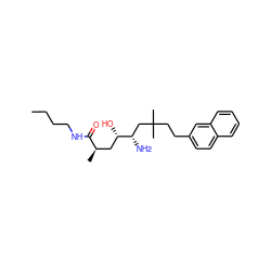 CCCCNC(=O)[C@H](C)C[C@H](O)[C@@H](N)CC(C)(C)CCc1ccc2ccccc2c1 ZINC000029347436