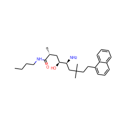 CCCCNC(=O)[C@H](C)C[C@H](O)[C@@H](N)CC(C)(C)CCc1cccc2ccccc12 ZINC000003826081