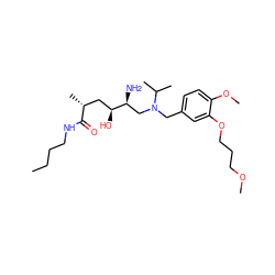 CCCCNC(=O)[C@H](C)C[C@H](O)[C@@H](N)CN(Cc1ccc(OC)c(OCCCOC)c1)C(C)C ZINC000062188956