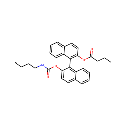 CCCCNC(=O)Oc1ccc2ccccc2c1-c1c(OC(=O)CCC)ccc2ccccc12 ZINC000027522106
