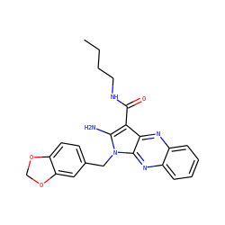 CCCCNC(=O)c1c(N)n(Cc2ccc3c(c2)OCO3)c2nc3ccccc3nc12 ZINC000002291000