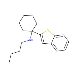 CCCCNC1(c2cc3ccccc3s2)CCCCC1 ZINC000013732119