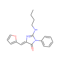 CCCCNC1=N/C(=C\c2ccco2)C(=O)N1c1ccccc1 ZINC000004664730