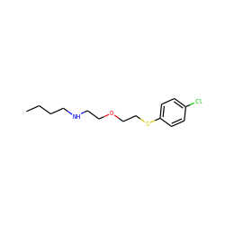 CCCCNCCOCCSc1ccc(Cl)cc1 ZINC000003003908