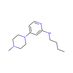 CCCCNc1cc(N2CCN(C)CC2)ccn1 ZINC000299857445