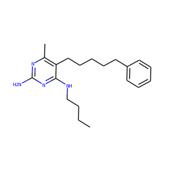 CCCCNc1nc(N)nc(C)c1CCCCCc1ccccc1 ZINC001772633810