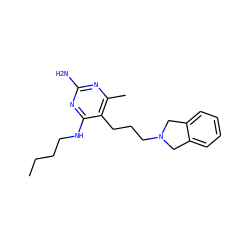 CCCCNc1nc(N)nc(C)c1CCCN1Cc2ccccc2C1 ZINC001772644304