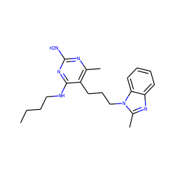 CCCCNc1nc(N)nc(C)c1CCCn1c(C)nc2ccccc21 ZINC001772578350