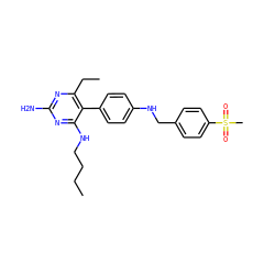 CCCCNc1nc(N)nc(CC)c1-c1ccc(NCc2ccc(S(C)(=O)=O)cc2)cc1 ZINC000036349184