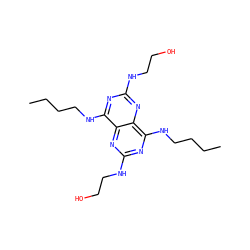 CCCCNc1nc(NCCO)nc2c(NCCCC)nc(NCCO)nc12 ZINC000028710653