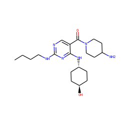 CCCCNc1ncc(C(=O)N2CCC(N)CC2)c(N[C@H]2CC[C@H](O)CC2)n1 ZINC000261169317