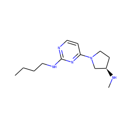 CCCCNc1nccc(N2CC[C@@H](NC)C2)n1 ZINC000116600478