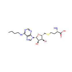 CCCCNc1ncnc2c1ncn2[C@@H]1O[C@H](CSCC[C@H](N)C(=O)O)[C@@H](O)[C@H]1O ZINC000038281040