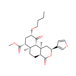 CCCCO[C@H]1C[C@@H](C(=O)OC)[C@]2(C)CC[C@@H]3C(=O)O[C@H](c4ccoc4)C[C@]3(C)[C@H]2C1=O ZINC000028525145