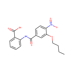 CCCCOc1cc(C(=O)Nc2ccccc2C(=O)O)ccc1[N+](=O)[O-] ZINC000084689998