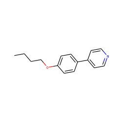 CCCCOc1ccc(-c2ccncc2)cc1 ZINC000013530173