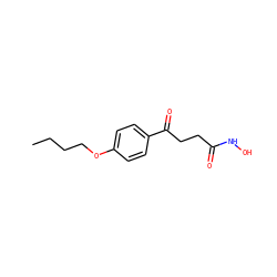 CCCCOc1ccc(C(=O)CCC(=O)NO)cc1 ZINC000028528016