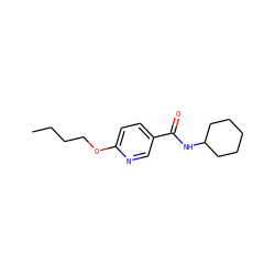 CCCCOc1ccc(C(=O)NC2CCCCC2)cn1 ZINC000095574088