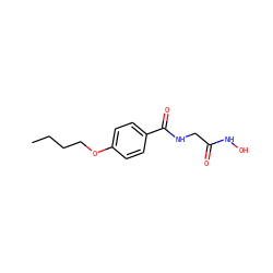 CCCCOc1ccc(C(=O)NCC(=O)NO)cc1 ZINC000028527646