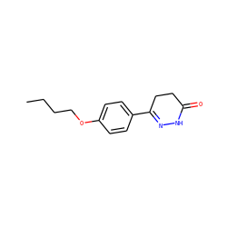 CCCCOc1ccc(C2=NNC(=O)CC2)cc1 ZINC000005197308