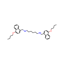CCCCOc1ccc(CNCCCCCCNCc2ccc(OCCCC)c3ccccc23)c2ccccc12 ZINC000045303251