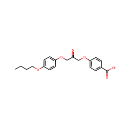 CCCCOc1ccc(OCC(=O)COc2ccc(C(=O)O)cc2)cc1 ZINC000013472820