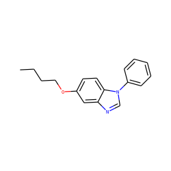 CCCCOc1ccc2c(c1)ncn2-c1ccccc1 ZINC000013798292